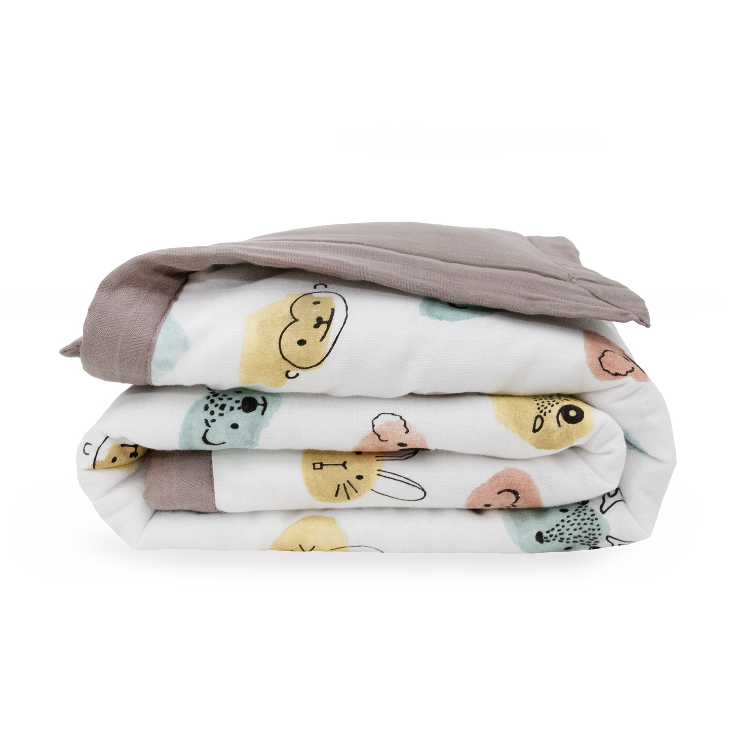 Cotton Muslin Toddler Comforter - Watercolor Critters