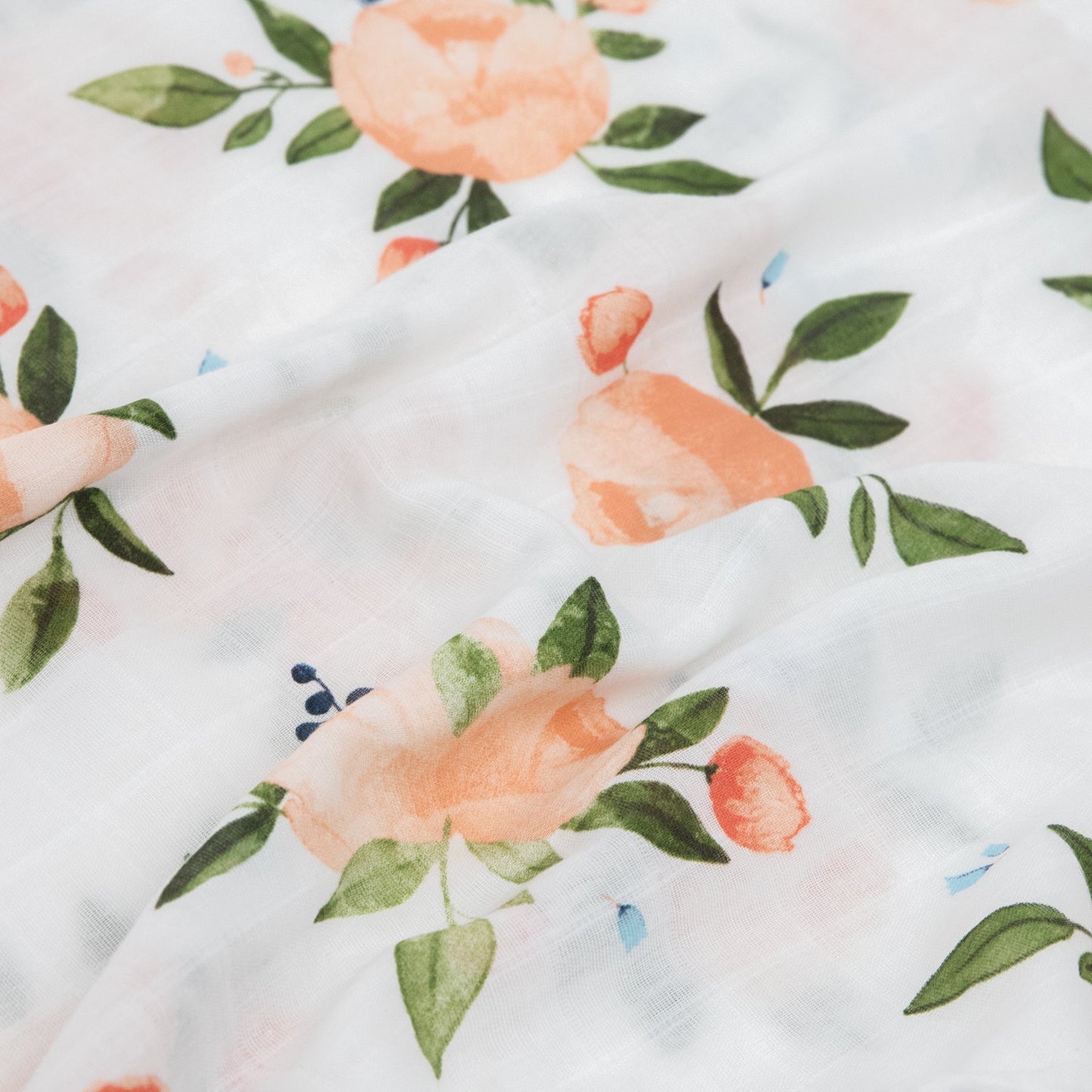 Cotton Muslin Pillowcase 2 Pack - Watercolor Roses Grande