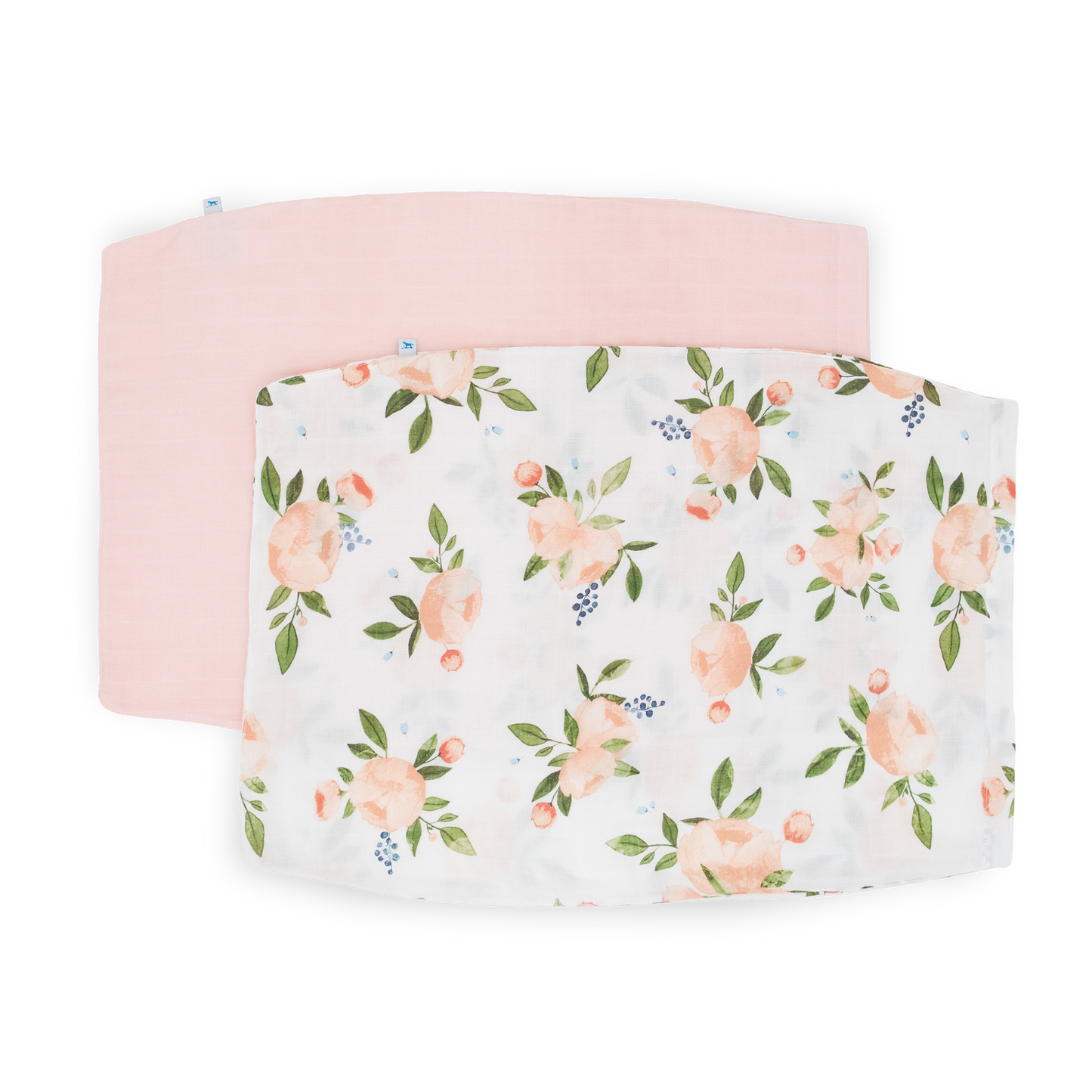 Cotton Muslin Pillowcase 2 Pack - Watercolor Roses Grande