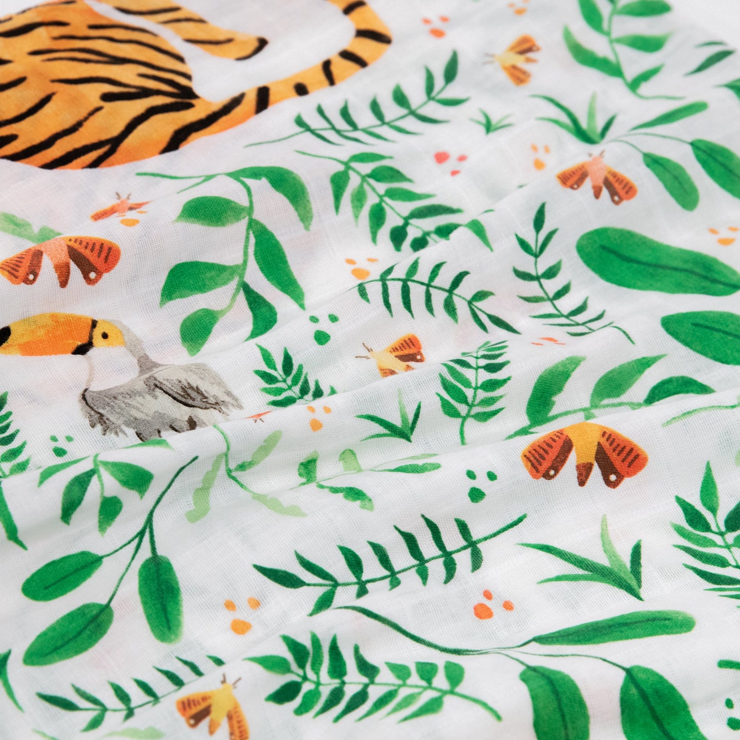 Cotton Muslin Pillowcase 2 Pack - Mighty Jungle