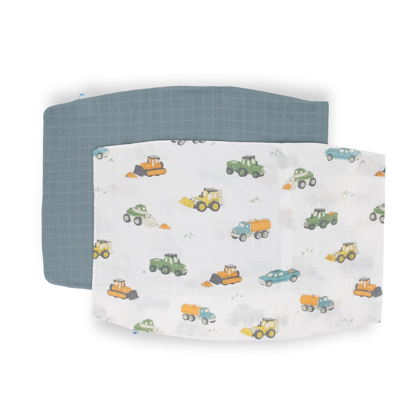 Cotton Muslin Pillowcase 2 Pack - Work Trucks