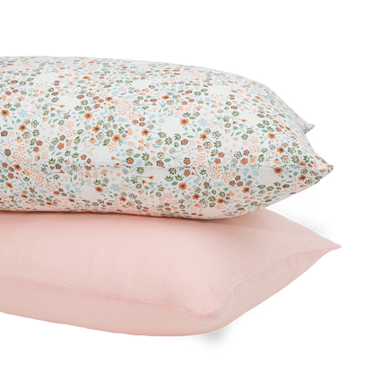 Cotton Muslin Pillowcase 2 Pack - Petal Press