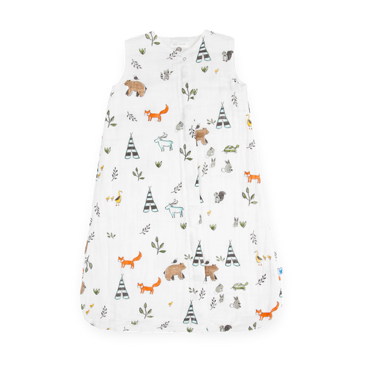 Cotton Muslin Sleep Bag - Forest Friends