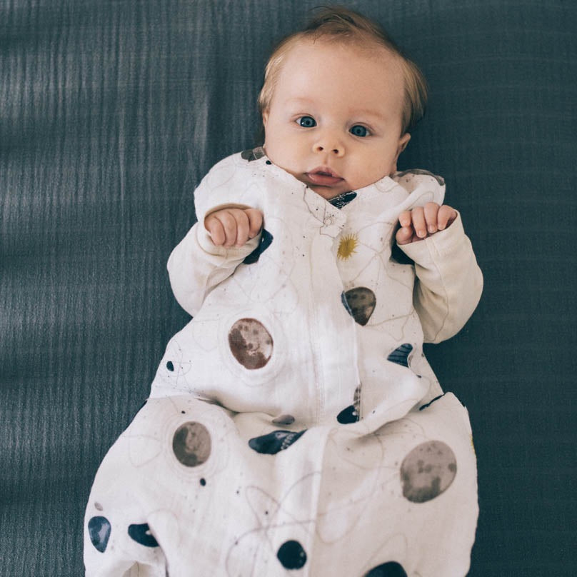 Cotton Muslin Sleep Bag - Planetary