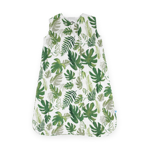 Cotton Muslin Sleep Bag - Tropical Leaf