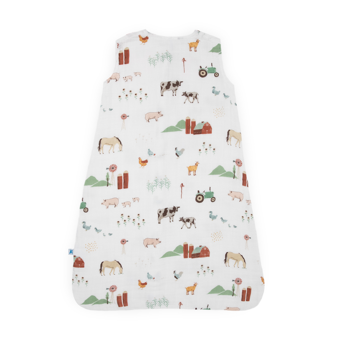 Cotton Muslin Sleep Bag - Farmyard