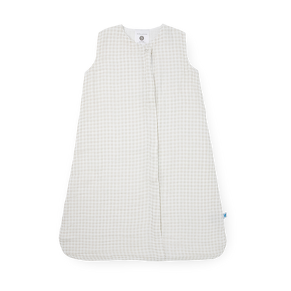 Cotton Muslin Sleep Bag - Tan Gingham