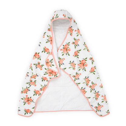 Toddler Hooded Towel - Watercolor Roses