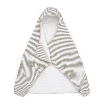 Toddler Hooded Towel - Grey Stripe