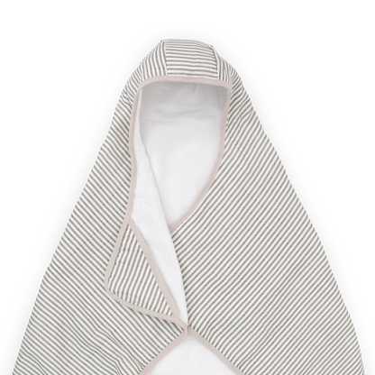 Toddler Hooded Towel - Grey Stripe