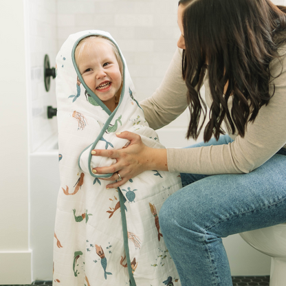 Toddler Hooded Towel - Mermaids