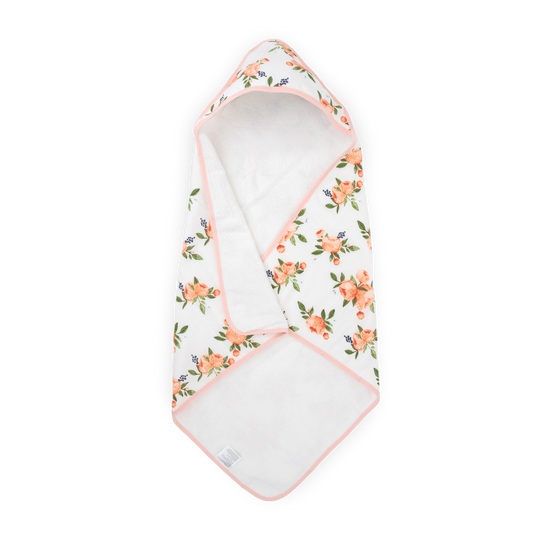 Infant Hooded Towel - Watercolor Roses