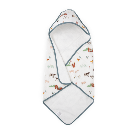 Infant Hooded Towel - Farmyard