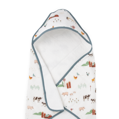 Infant Hooded Towel - Farmyard