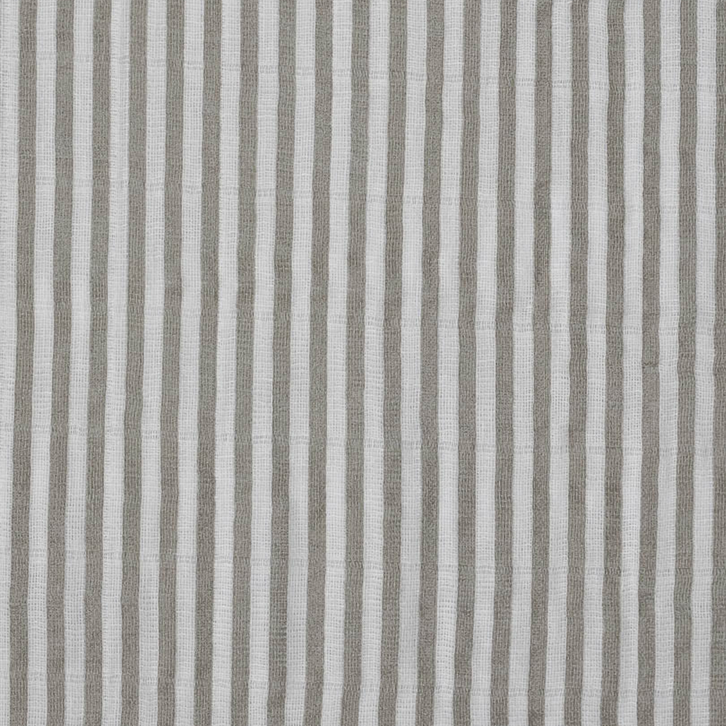 Cotton Muslin Crib Sheet - Grey Stripe