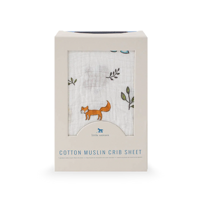 Cotton Muslin Crib Sheet - Forest Friends