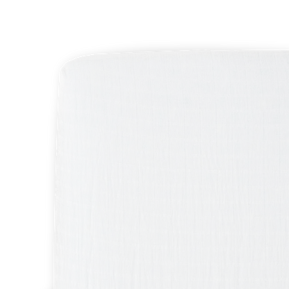 Cotton Muslin Crib Sheet - White