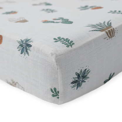 Cotton Muslin Crib Sheet - Prickle Pots