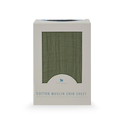 Cotton Muslin Crib Sheet - Fern