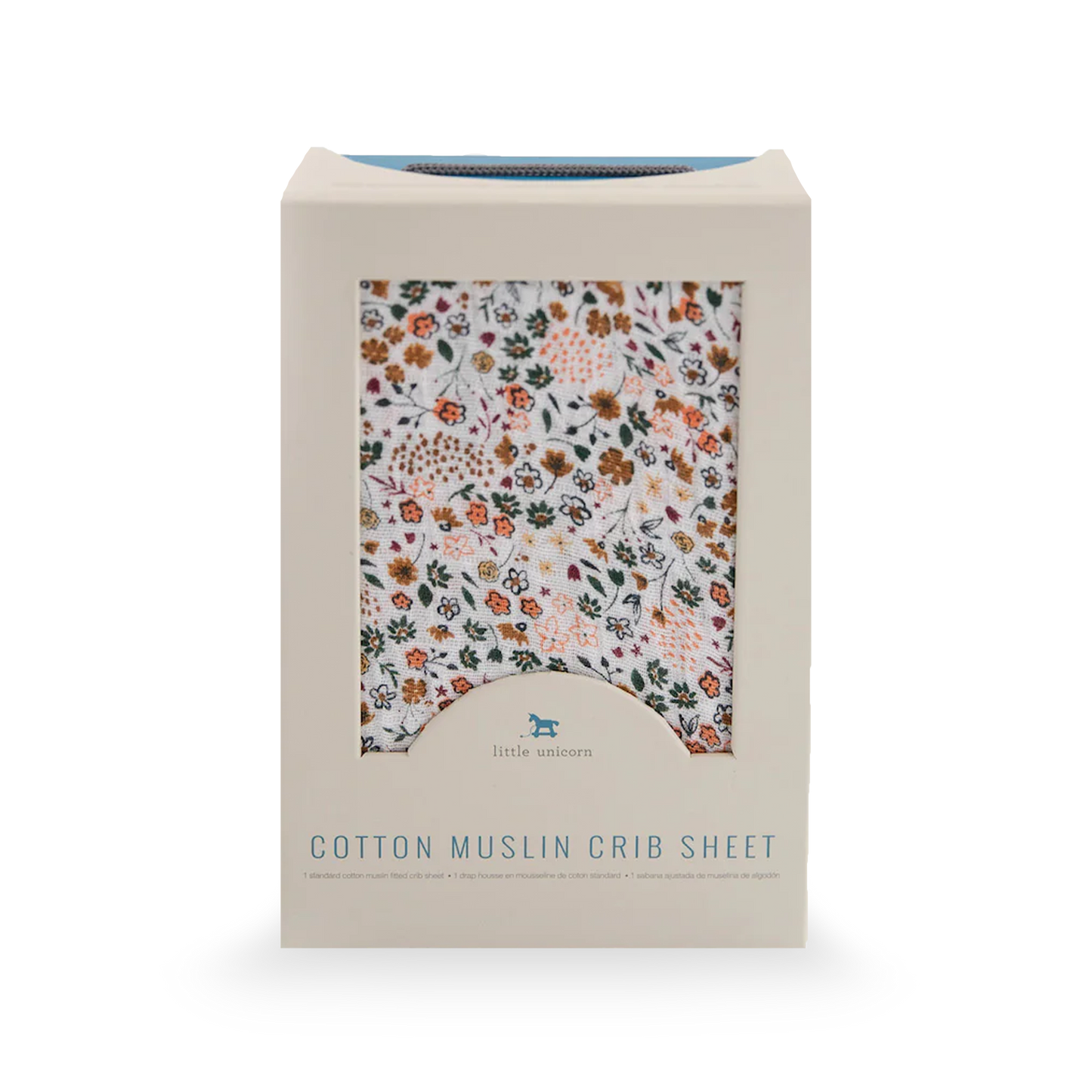 Cotton Muslin Crib Sheet - Pressed Petals