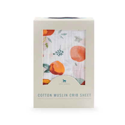 Cotton Muslin Crib Sheet - Georgia Peach