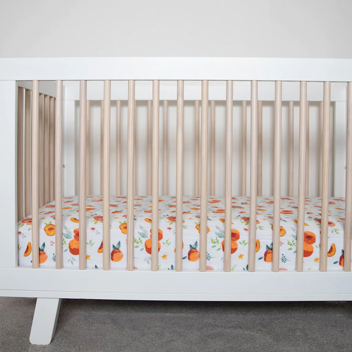 Cotton Muslin Crib Sheet - Georgia Peach