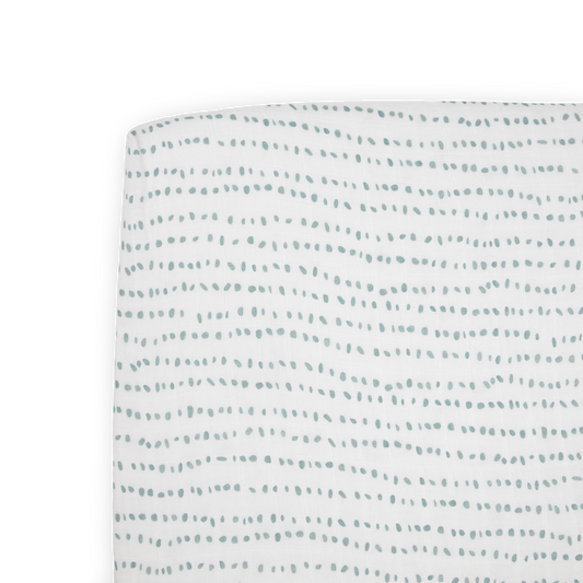 Cotton Muslin Crib Sheet - Stone Stripe