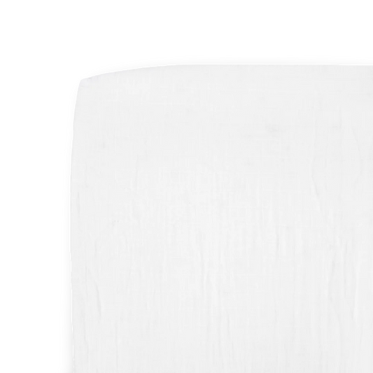 Organic Cotton Muslin Crib Sheet - White