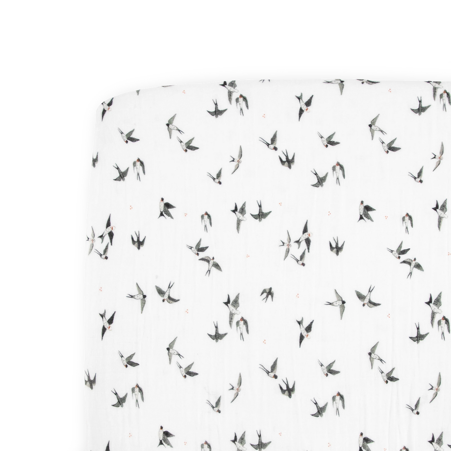 Organic Cotton Muslin Crib Sheet - Swallows