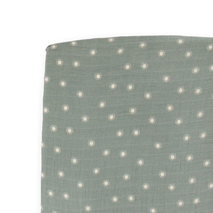 Organic Cotton Muslin Crib Sheet - Sage Suns