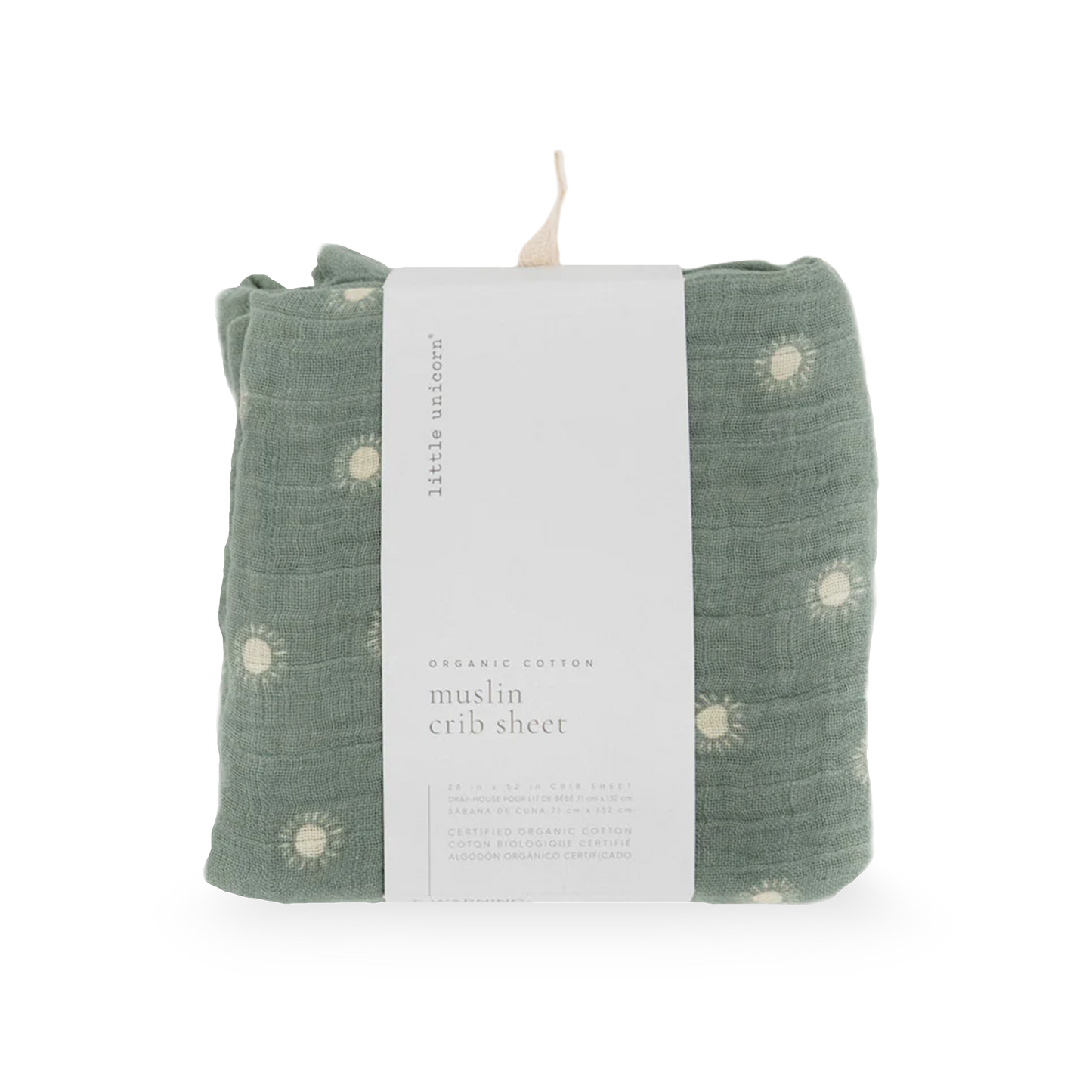 Organic Cotton Muslin Crib Sheet - Sage Suns