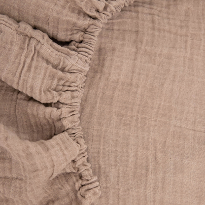 Organic Cotton Muslin Crib Sheet - Driftwood