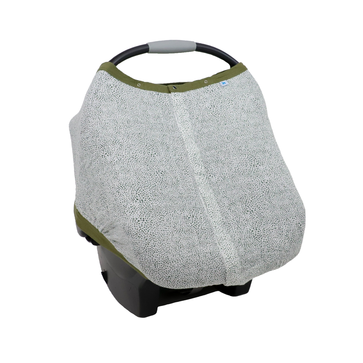 Cotton Muslin Car Seat Canopy - Green Seed