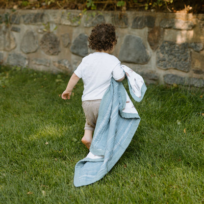 Organic Cotton Muslin Baby Quilt - Animal Crackers